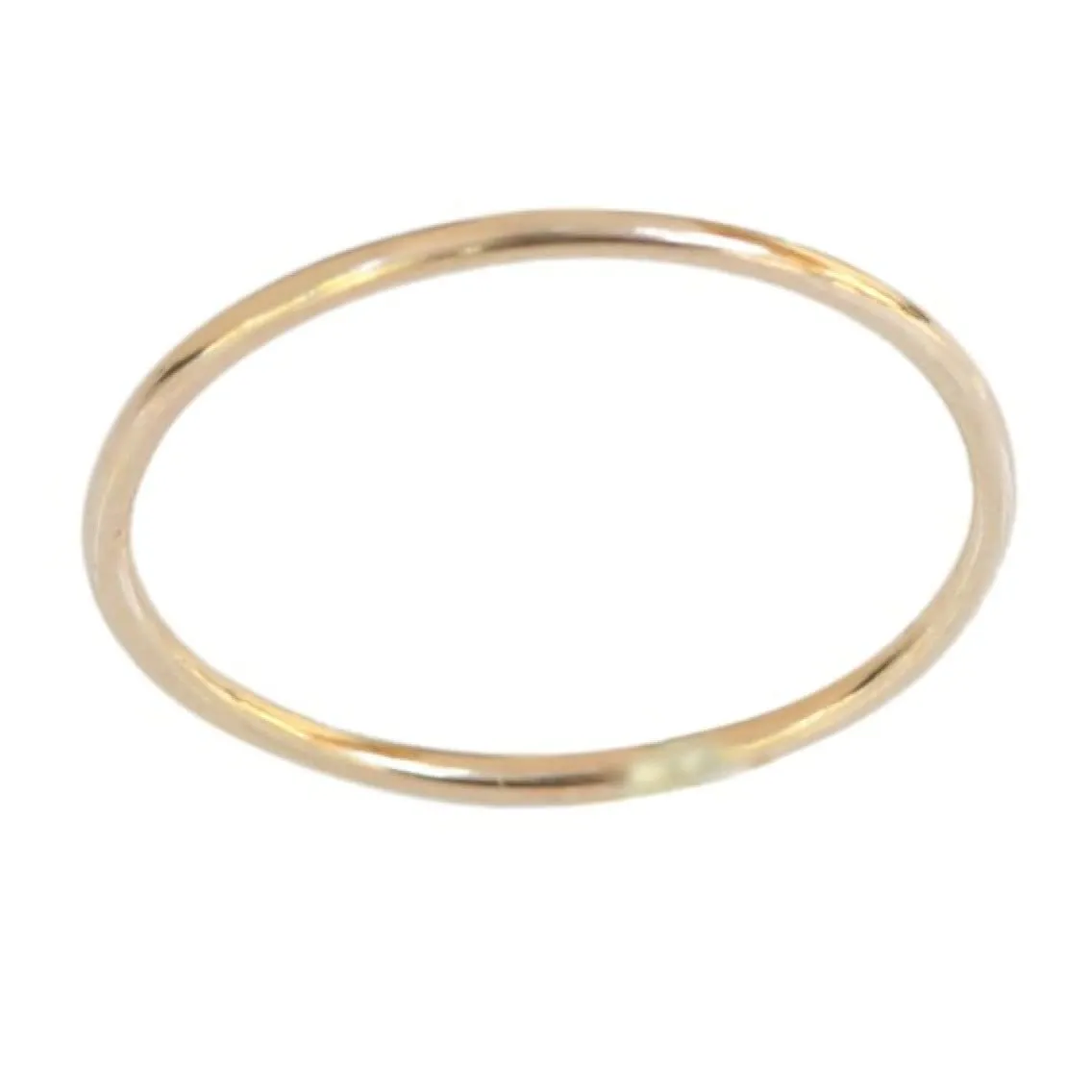 14k Gold Filled thin 1mm Plain Wedding band Toe Ring Minimalist Jewelry (2.5)