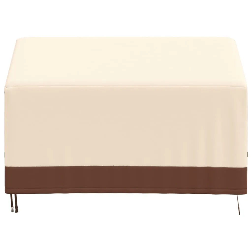 2-Seater Bench Cover Beige 132x71x56/81 cm 600D Oxford