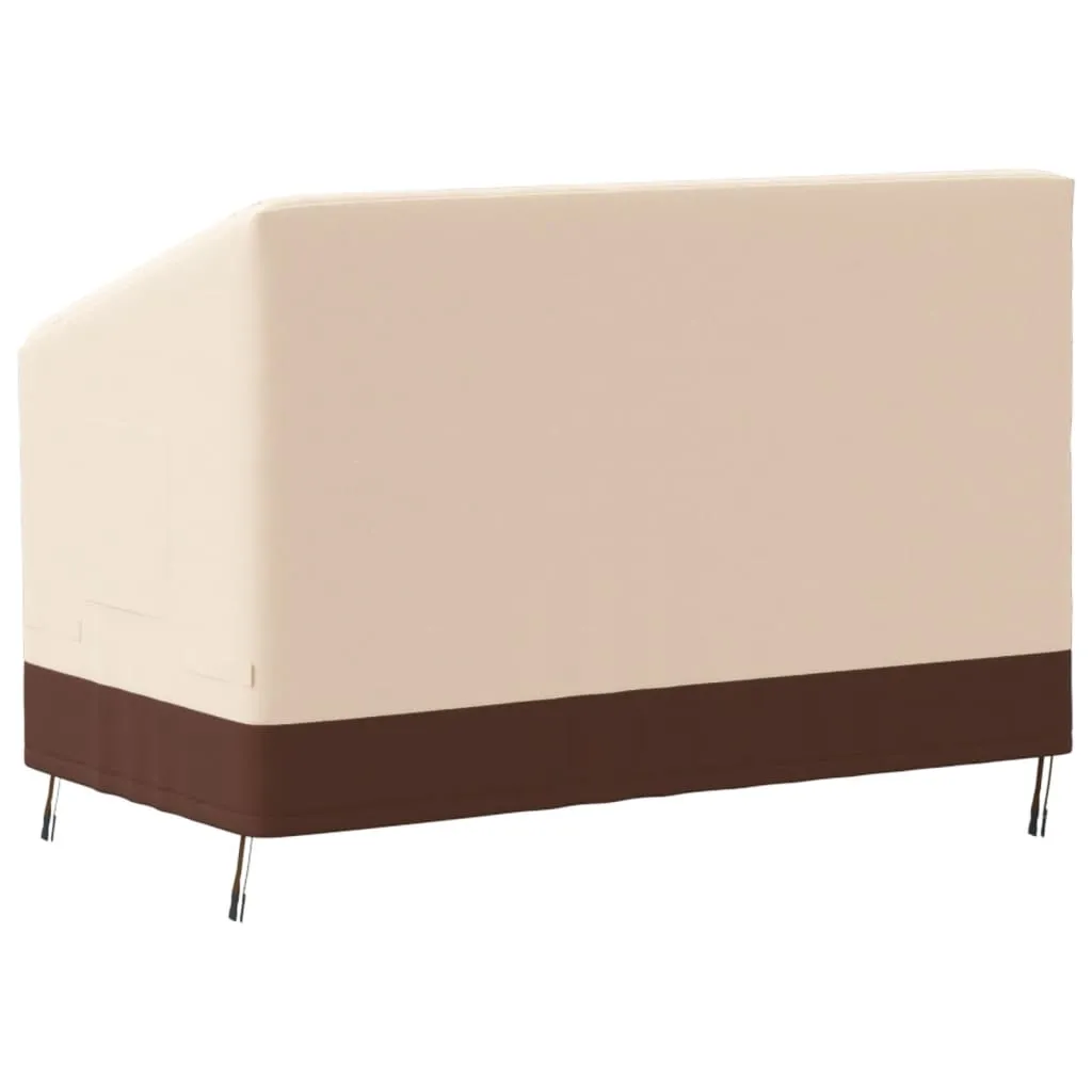 2-Seater Bench Cover Beige 132x71x56/81 cm 600D Oxford