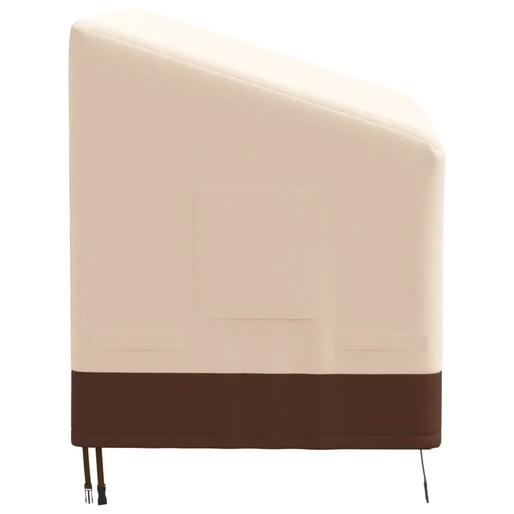 2-Seater Bench Cover Beige 132x71x56/81 cm 600D Oxford