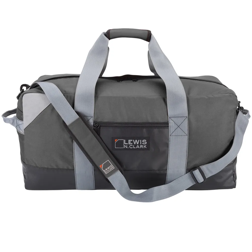 24" Grey Heavy Duty Duffel Bag Neoprene Waterproof Gear Luggage Suitcase Medium
