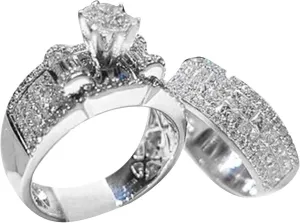 2Pcs Stackable Ring Exquisite Vintage Rings Set Engagement Zirconia Fashion Jewelry for Women Engaged Jewelry Gift