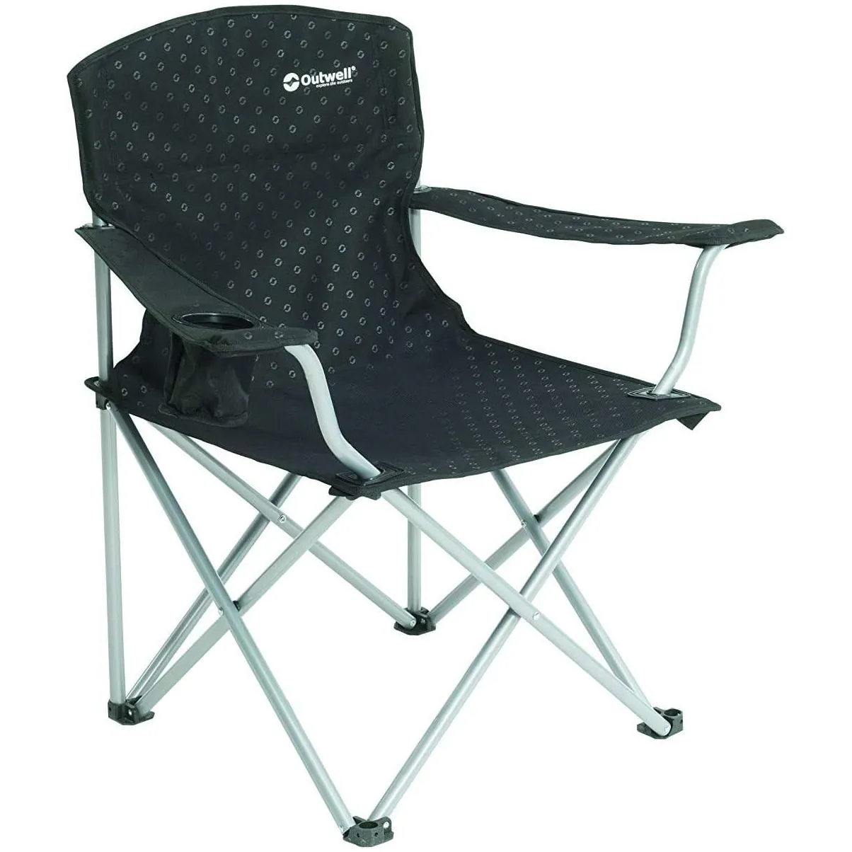2x Outwell Catamarca Folding Chair Camping Caravan Fishing Black 2022 125kg
