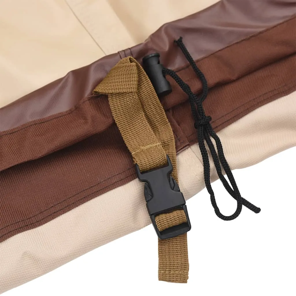 3-Seater Bench Cover Beige 198x97x48/74 cm 600D Oxford