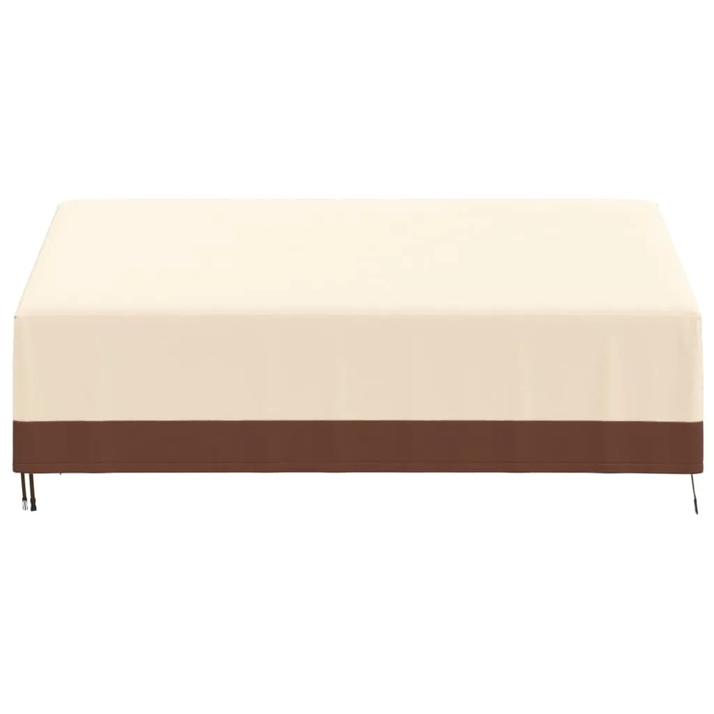3-Seater Bench Cover Beige 198x97x48/74 cm 600D Oxford