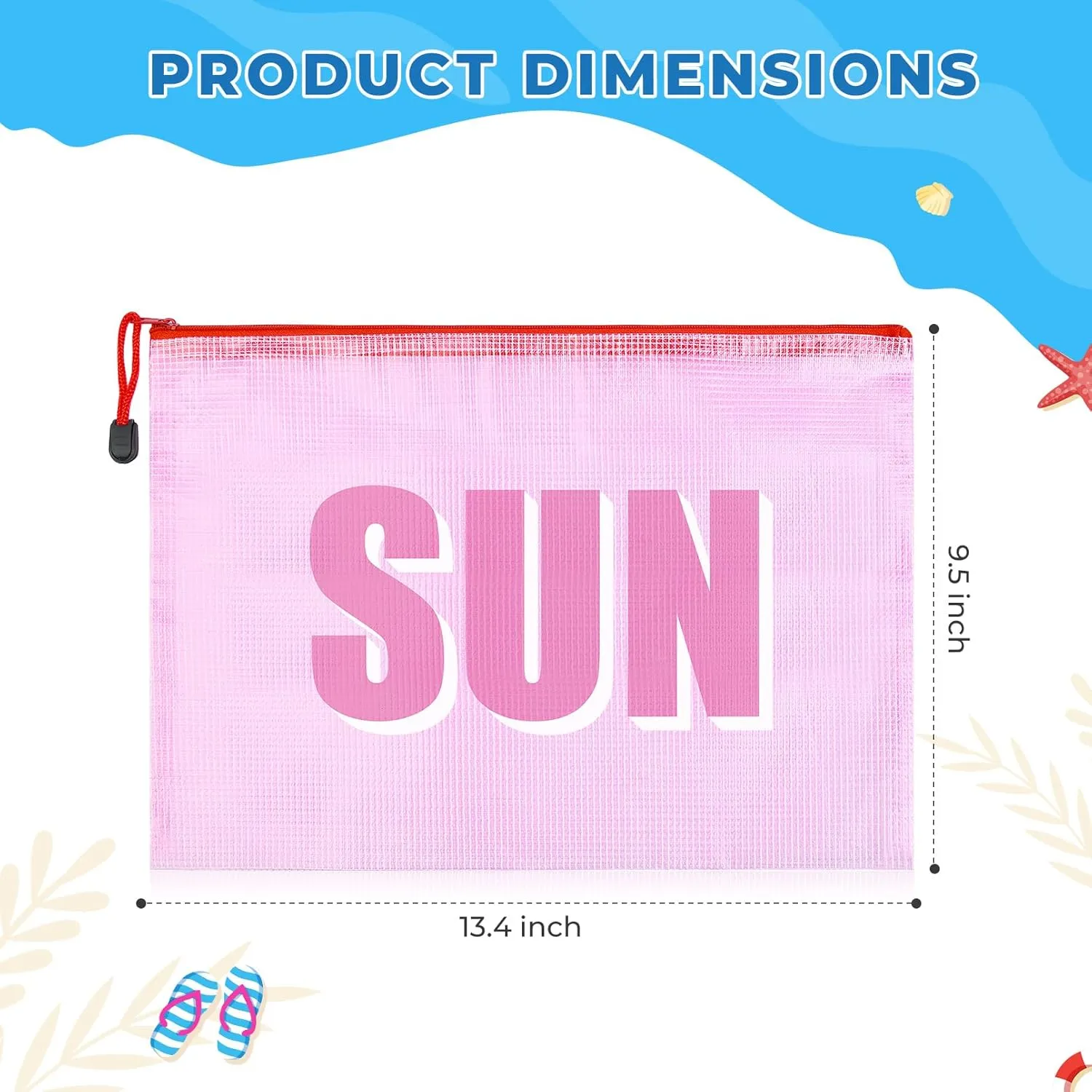 4PCS Beach Makeup Bags SPF Cosmetic Bags for Women Girls Summer Varsity Zipper Pouch Clear Waterproof Beach Toiletry Organizer Trendy PVC Makeup Bag for Travel Sandproof Essential