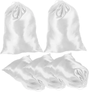 5pcs Satin Dust Bags for Handbags and Purses Durable Drawstring Storage Organizers for Shoes Wigs and Versatile Protector for Travel and Home Use