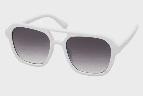 7780W Unity Retro Vintage Sunglasses - White