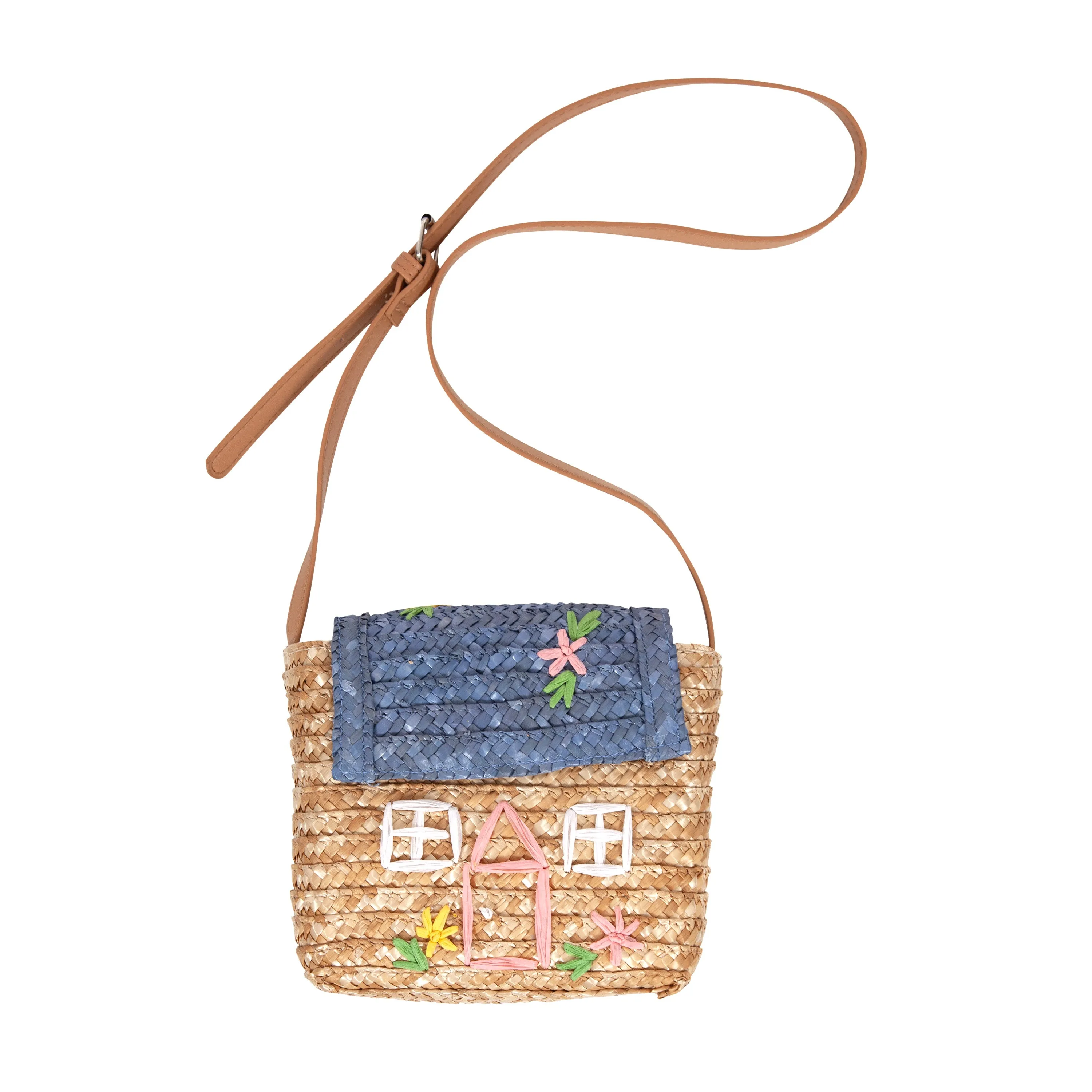 Acorn La Maison Straw Bag Blue