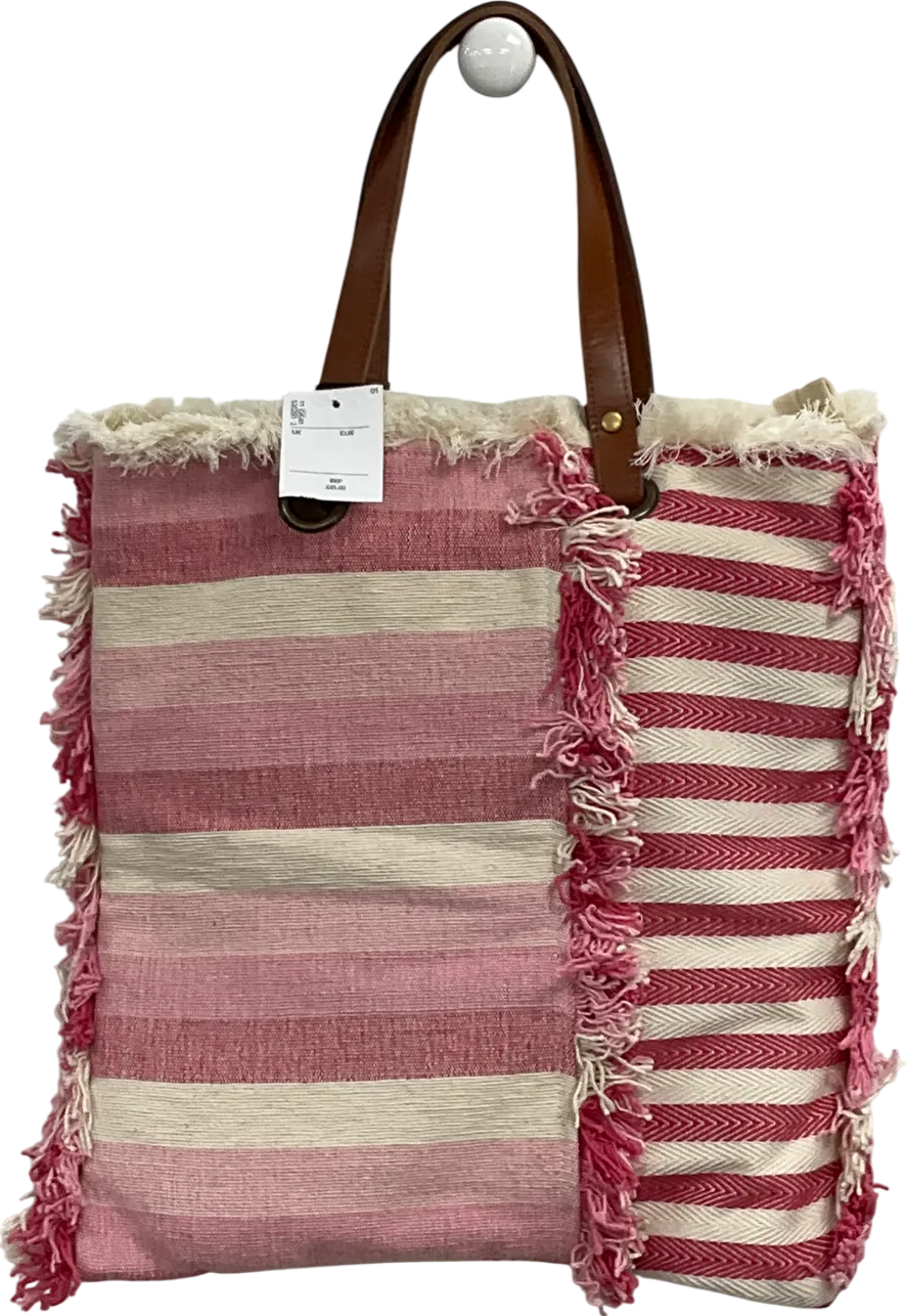 alex max Pink Stripe Tote Bag