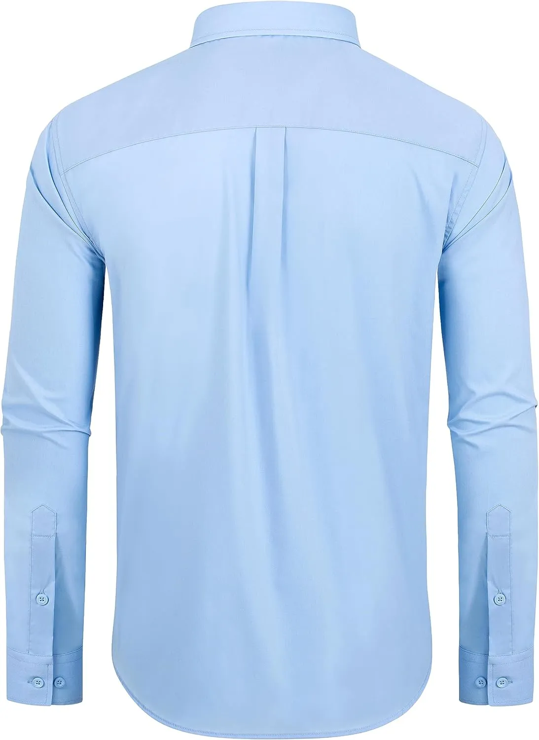 Alimens & Gentle Men's Dress Shirts Regular Fit Long Sleeve Button Down Shirts Wrinkle Free Cotton Shirts
