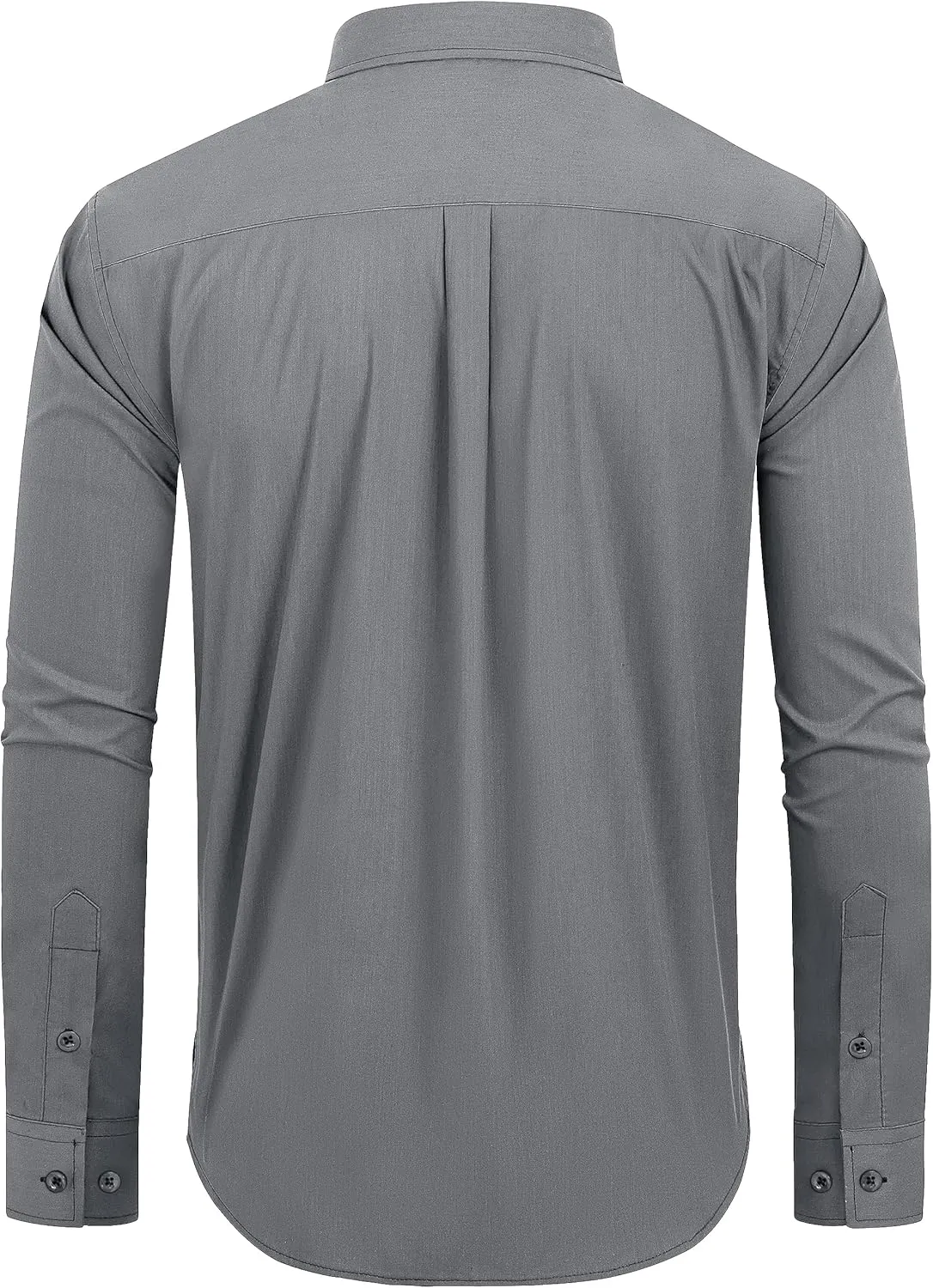 Alimens & Gentle Men's Dress Shirts Regular Fit Long Sleeve Button Down Shirts Wrinkle Free Cotton Shirts