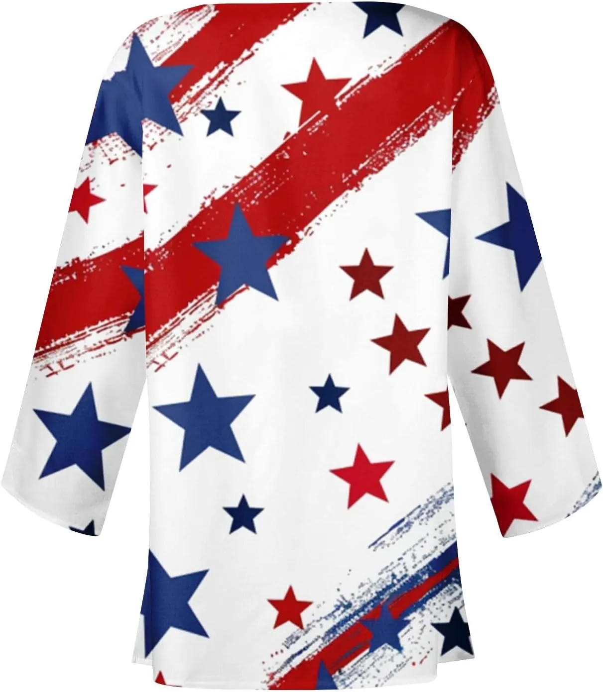 American Flag Cardigan 4Th of July Kimono Cover Up 3/4 Length Puff Sleeve Open Front Cover Up Summer 2025 Tops Clothes