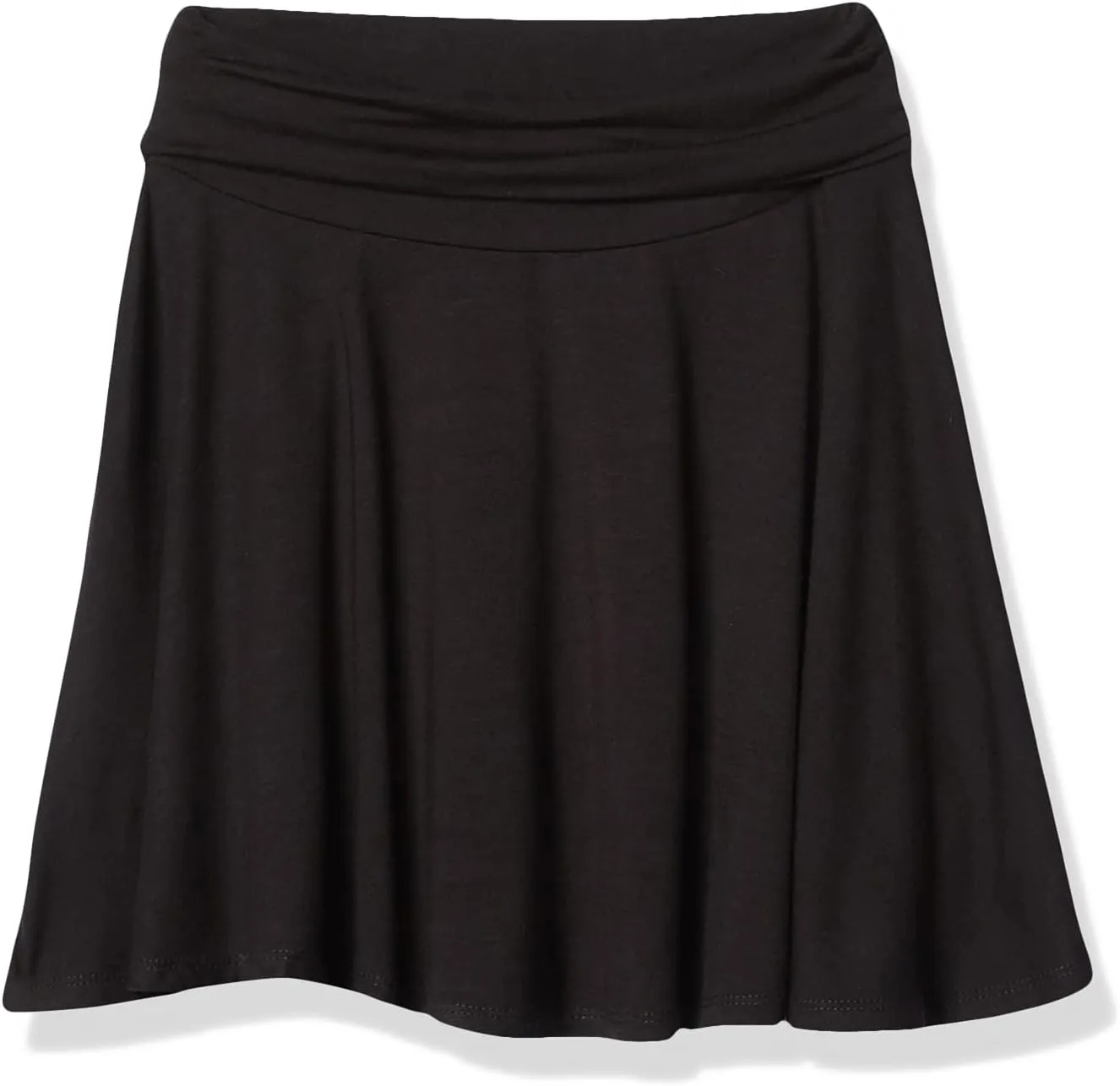 Amy Byer Girls' Big Size 7-16 Knit Skater Skirt with Foldover Waist