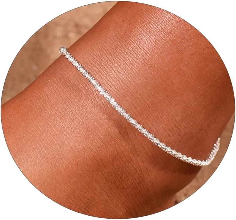 Anklets for Women 18K Gold Plated Anklets Waterproof Ankle Bracelets for Women Silver Ankle Bracelet Cross Satellite Gold Beads Herringbone Tennis Crystal Evil Eye Beach Anklets Dainty Jewelry Gift