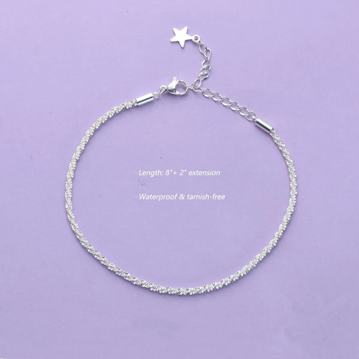 Anklets for Women 18K Gold Plated Anklets Waterproof Ankle Bracelets for Women Silver Ankle Bracelet Cross Satellite Gold Beads Herringbone Tennis Crystal Evil Eye Beach Anklets Dainty Jewelry Gift