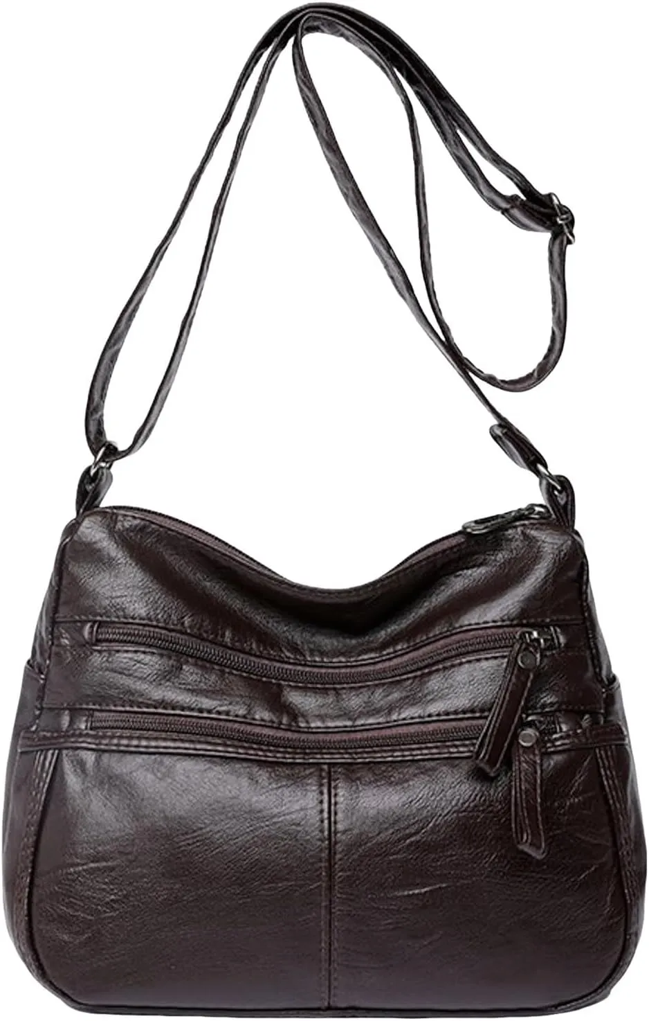 Anti Theft Crossbody Bags for Women Lightweight Quilted Fabric Handbags for Women Womens Vacation Shoulder Bag(Brown)