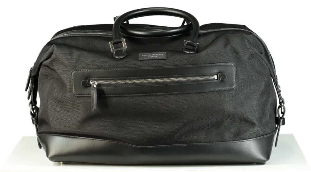 Aspinal Black Boston Holdall Travel Bag