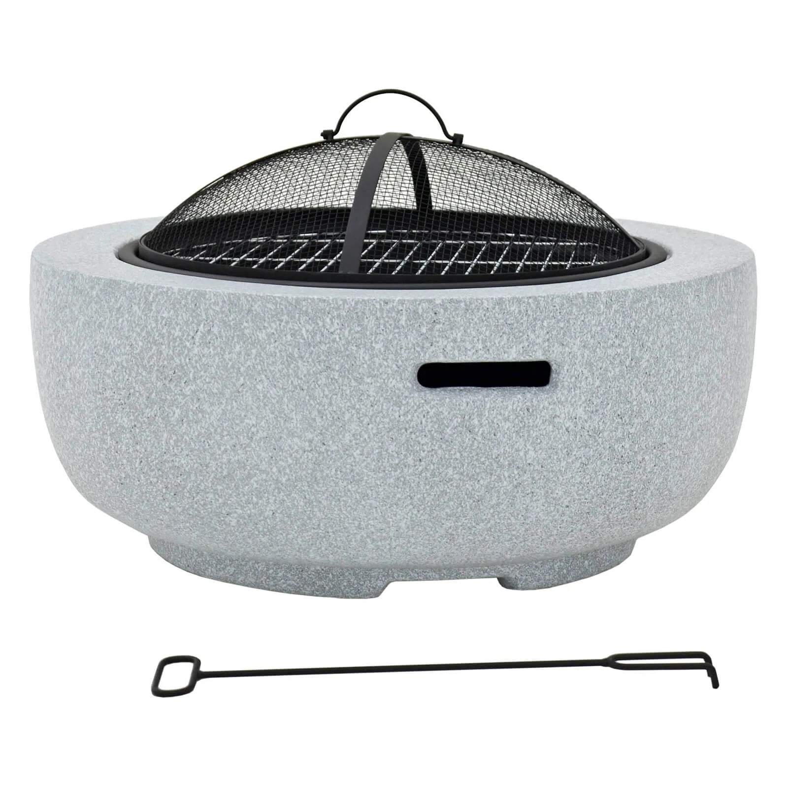 Azuma Fuego Fire Pit Garden Wood Burner Heavy Ceramic Patio Heater