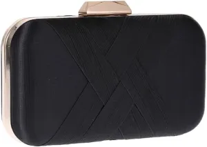 Bag Classic Pleated Satin Woven Evening Party Dress Clutch Cross Small Bag(E)