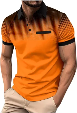 Big and Tall Linen Shirts for Men Short Sleeve Casual Loose Button Down Shirt Summer Beach Gym Workout Polo Shirt