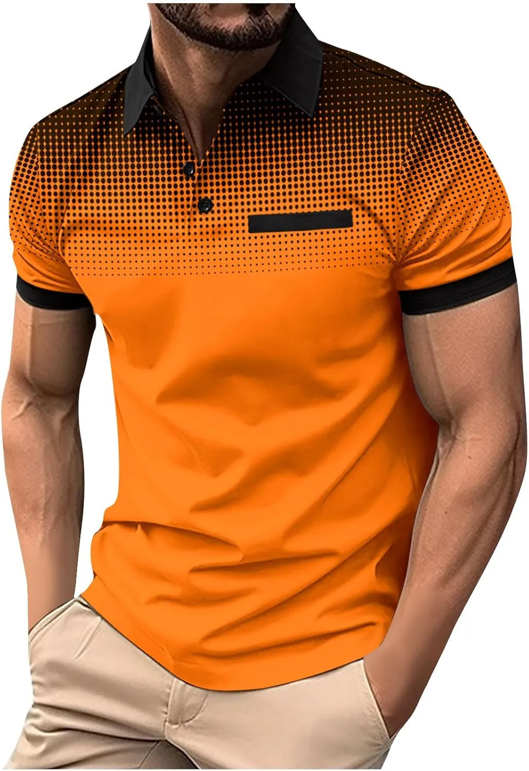 Big and Tall Linen Shirts for Men Short Sleeve Casual Loose Button Down Shirt Summer Beach Gym Workout Polo Shirt