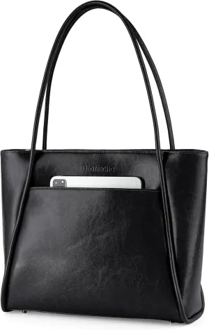 Blofinche Genuine Leather Purses for Women Extra Large Tote Shoulder Bag Real Vintage Handbag for Work Ladies Laptop Travel