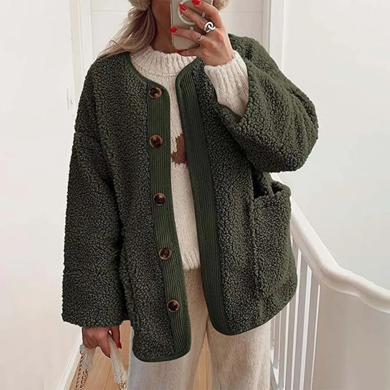 Bomber Jacket Women 2024 Causal Floral Zip Up Coats Long Sleeve Stand Collar Fall Jackets Winter Lightweight Coat