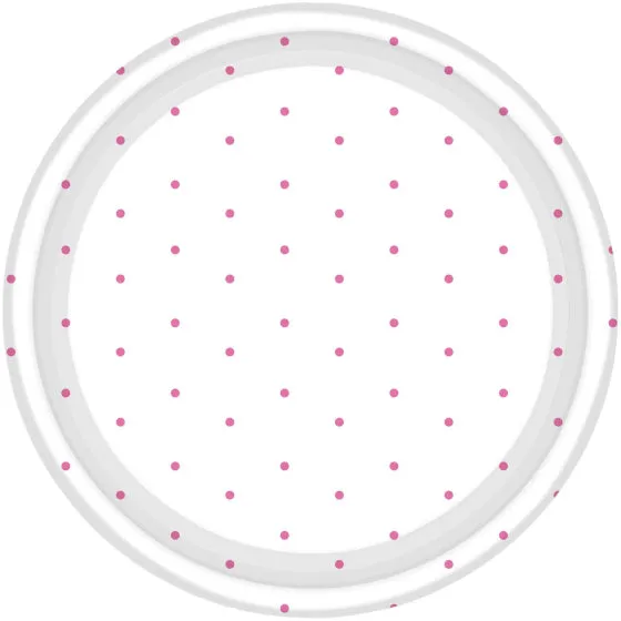 Bright Pink Dots NPC Round Paper Plates FSC 17cm 8pk