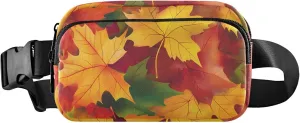 Bright Vibrant Maple Leaves Women Fanny Pack Waterproof Hip Pack Belt Bag Cute Waist Pouch for Women