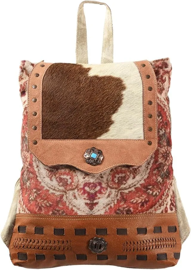 Bucket Upcycled Wool Upcycled Canvas Hair On Genuine Leather Women Bag Western Handbag Purse | Womens Western Handbags | Leather Belt Bag for Women | Womens Handbags Summer