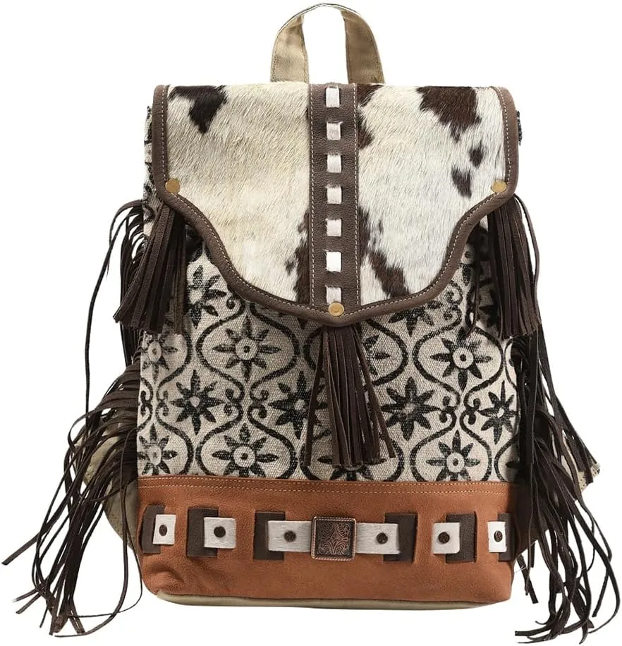 Bucket Upcycled Wool Upcycled Canvas Hair On Genuine Leather Women Bag Western Handbag Purse | Womens Western Handbags | Leather Belt Bag for Women | Womens Handbags Summer