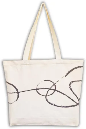 Canvas Tote Bag, Pockets, Zipper, Durable, Lightweight, Cotton Shopping Cloth Bag, Gifts
