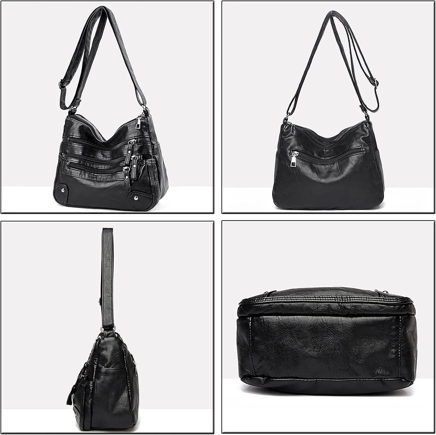 Canvas Tote Bag Soft Leather Shoulder Bags Layer Classic Crossbody Bag Luxury Designer Zipper Handbag And Purse