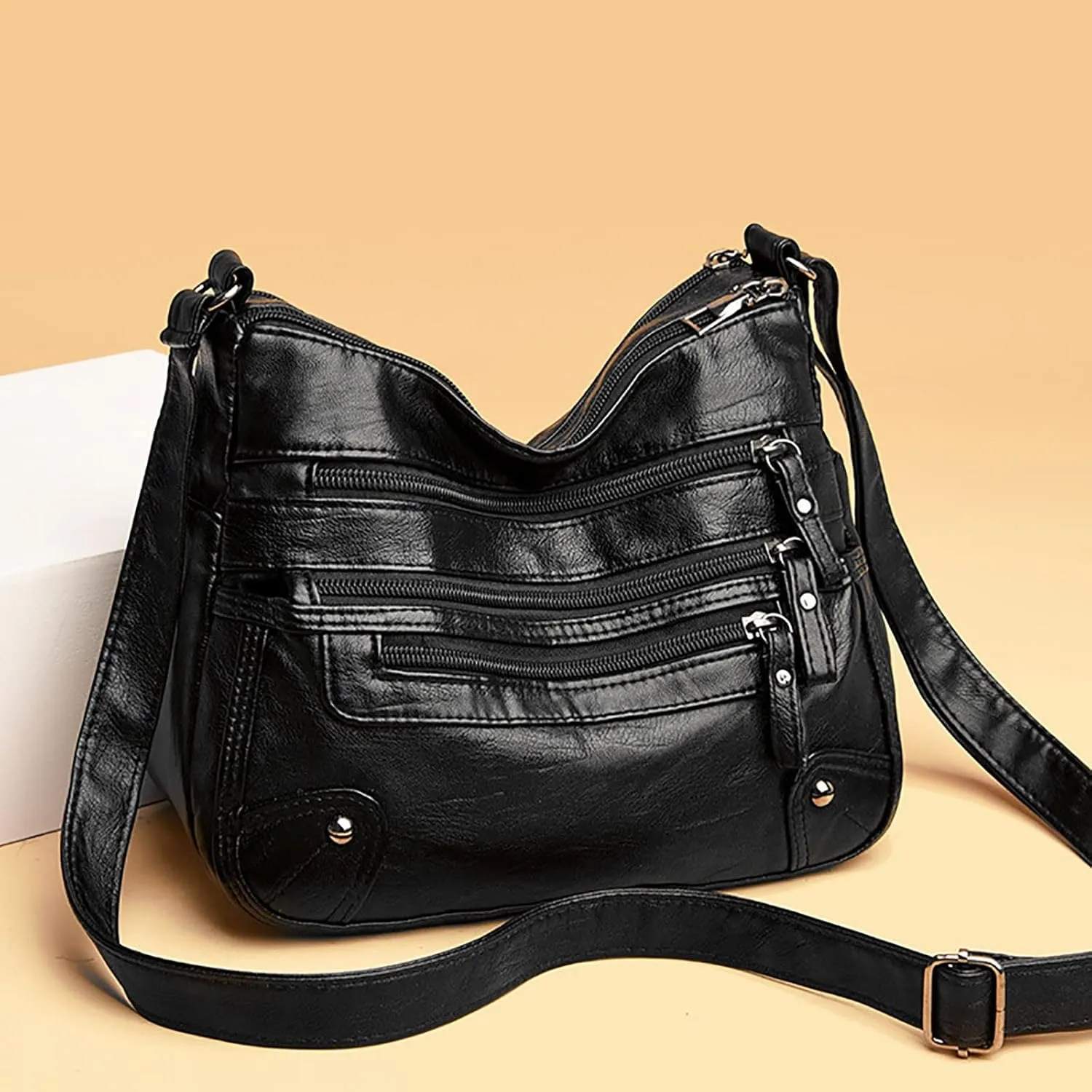 Canvas Tote Bag Soft Leather Shoulder Bags Layer Classic Crossbody Bag Luxury Designer Zipper Handbag And Purse