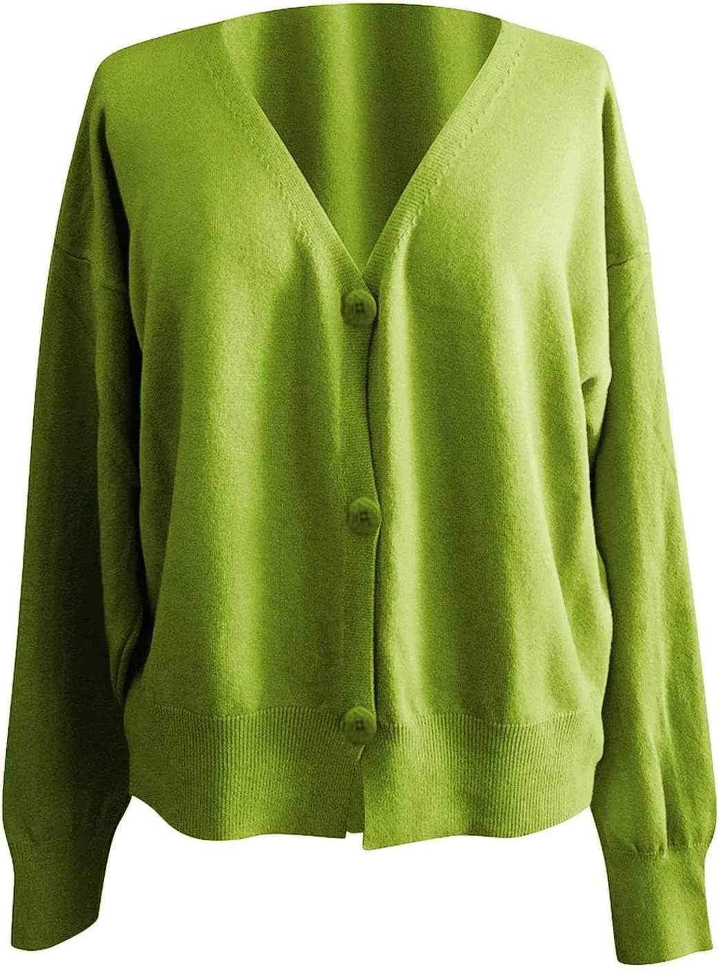 Cardigan Sweaters for Women 2024 Fall Winter Long Sleeve Open Front Oversized Button V Neck Outerwear Coats