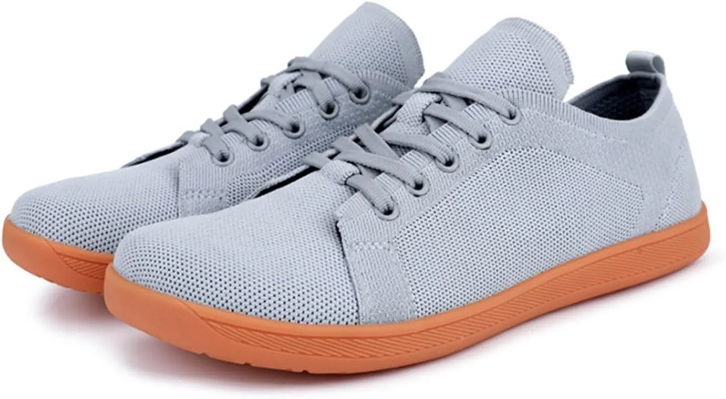 Casual Dress Shoes for Men Mesh Lightweight Breathable Walking Shoes Non Slip Running Shoes Rubber Barefoot Shoes