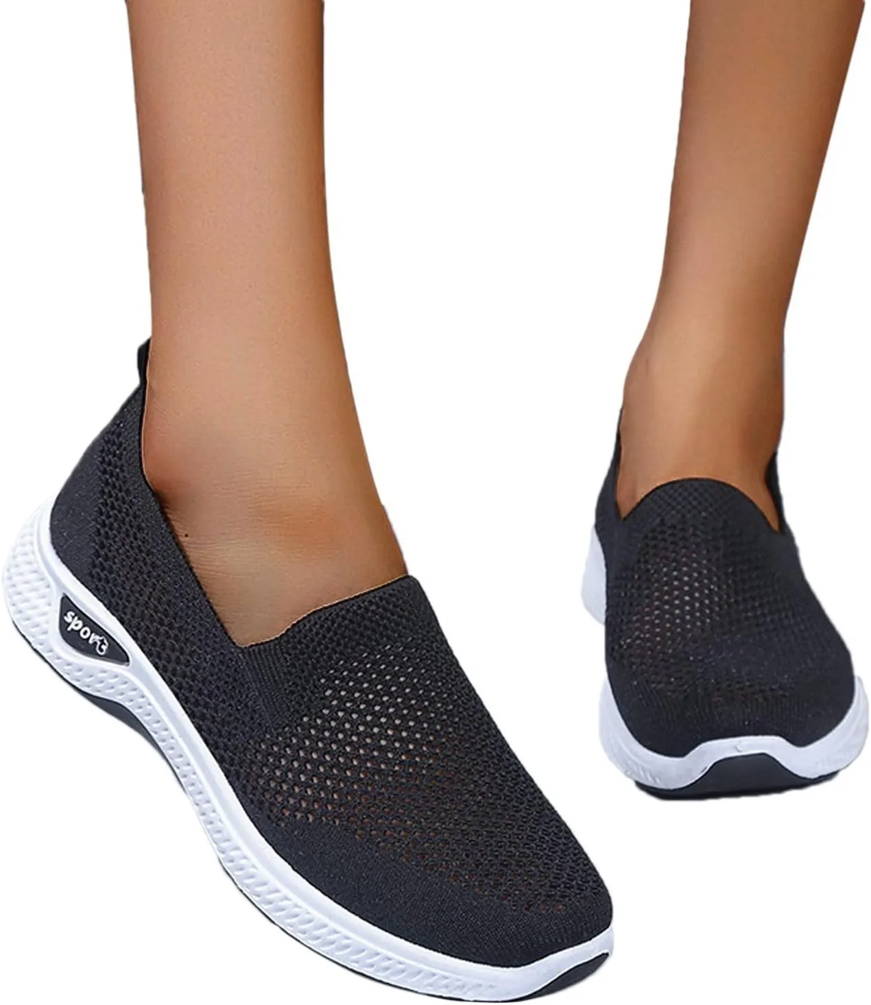 Cathalem Orthopedic Shoes for Women Woven Orthopedic Breathable Shoes Slip On Arch Support Walking Shoes Casual Running Shoes
