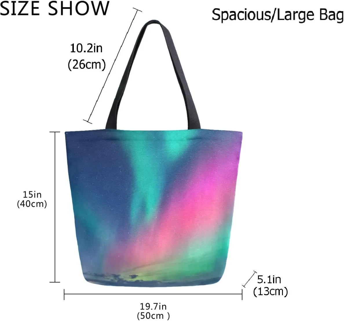 Chic Cute Fashion Style Pattern Extra Large Shoulder Tote Bag for Beach Travel Weekender Gym Grocery Shopping