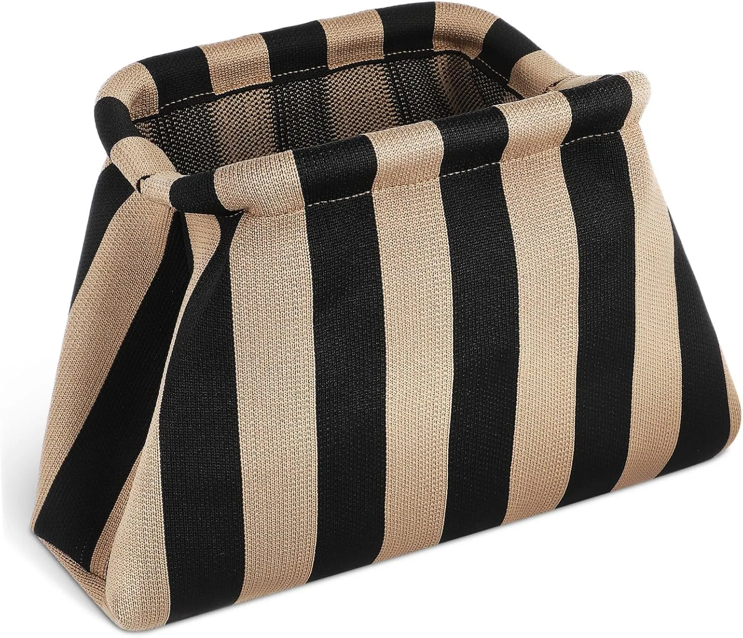 Chic Striped Clutch Bag for Women Compact Evening Purse Handbag for Daily Use