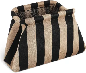 Chic Striped Clutch Bag for Women Compact Evening Purse Handbag for Daily Use
