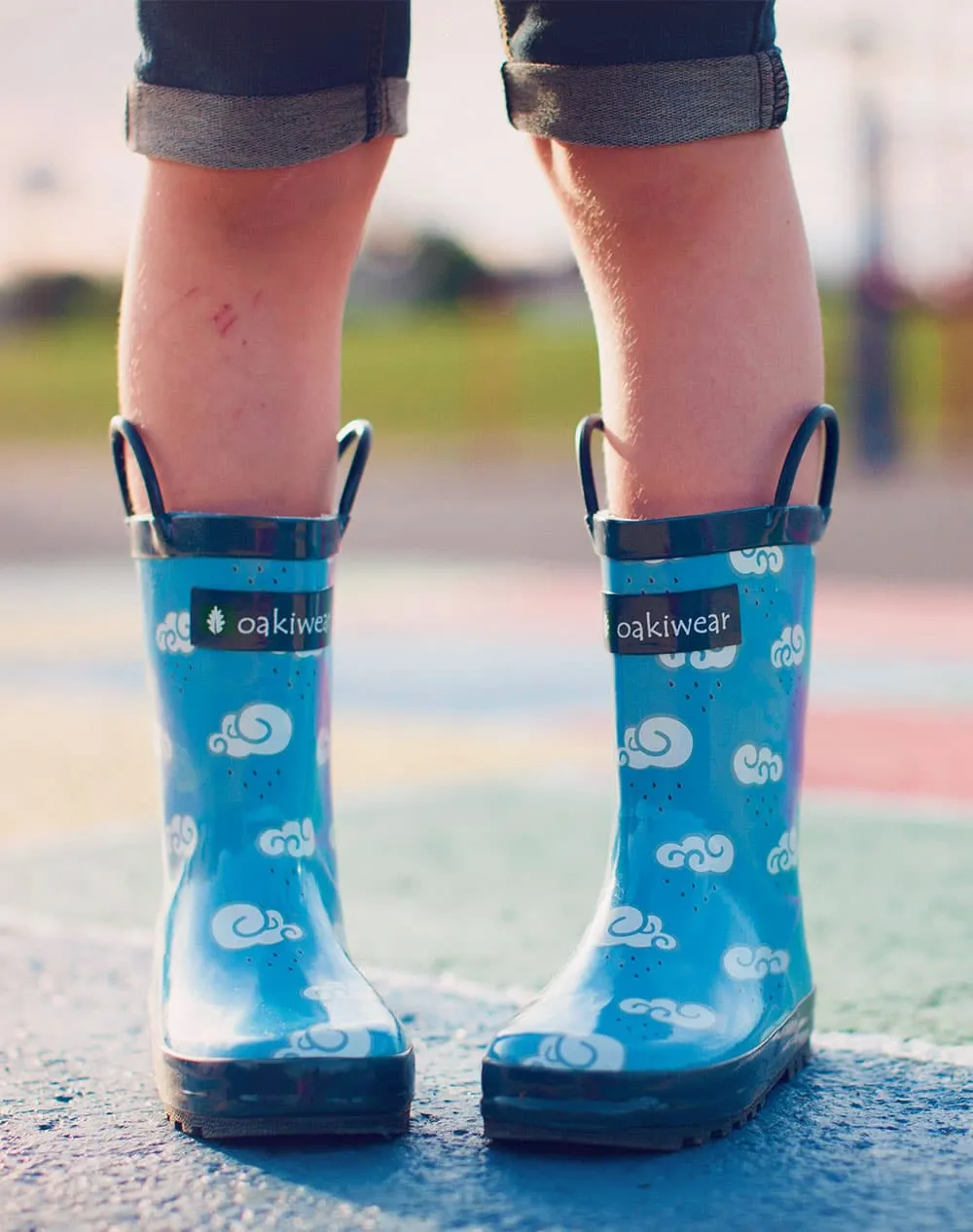 CHILDREN’S RUBBER RAIN BOOTS, CLOUDS