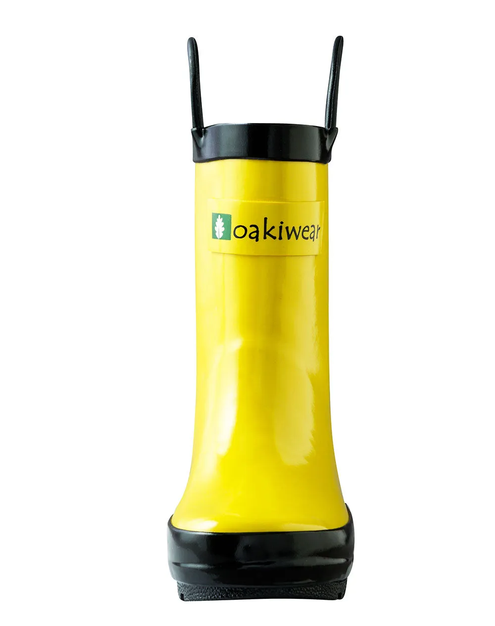 CHILDREN’S RUBBER RAIN BOOTS, YELLOW & BLACK