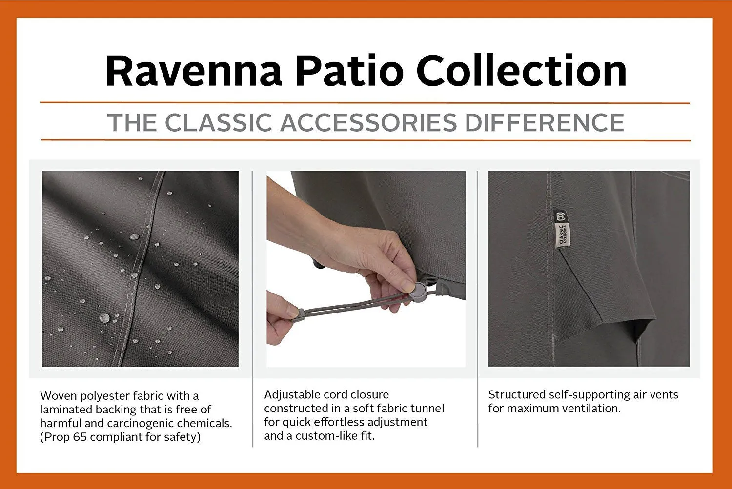 Classic Accessories Ravenna Outdoor Chiminea Cover - Premium Outdoor Cover with Durable and Water Resistant Fabric, Medium (55-813-035101-EC)