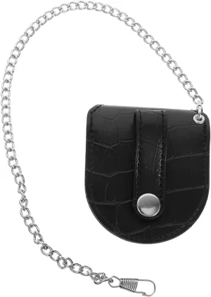 Classic Pocket Watch Pouch Pu Leather Retro Fanny Pack Small Compact for Travel Work