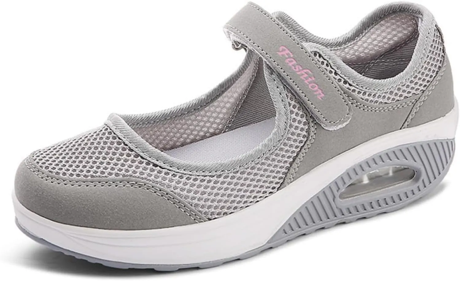 Comfortable Working Nurse Shoes for Women Non-Slip Adjustable Mesh Breathable Walking Shoes, Fashion Mary Jane Sneakers Air Cushion Orthopedic Sandals Casual Nursing Orthotic Lightweight Flats