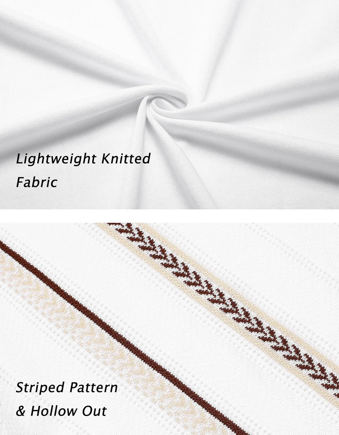 COOFANDY Knit Shirts for Men Casual Short Sleeve Button Down Shirts Summer Beach Stretch Fit Collared Shirts