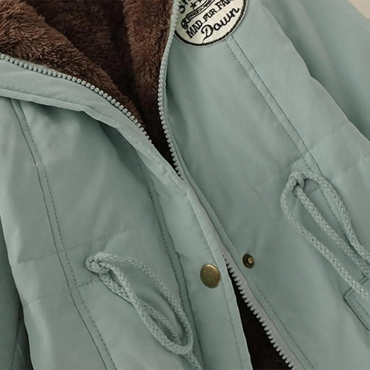 cooki Winter Coats for Women Fleece Lined Puffer Coat Women Long Down Coat Warm Parka Coat Faux Fur Hooded Coat With Pockets