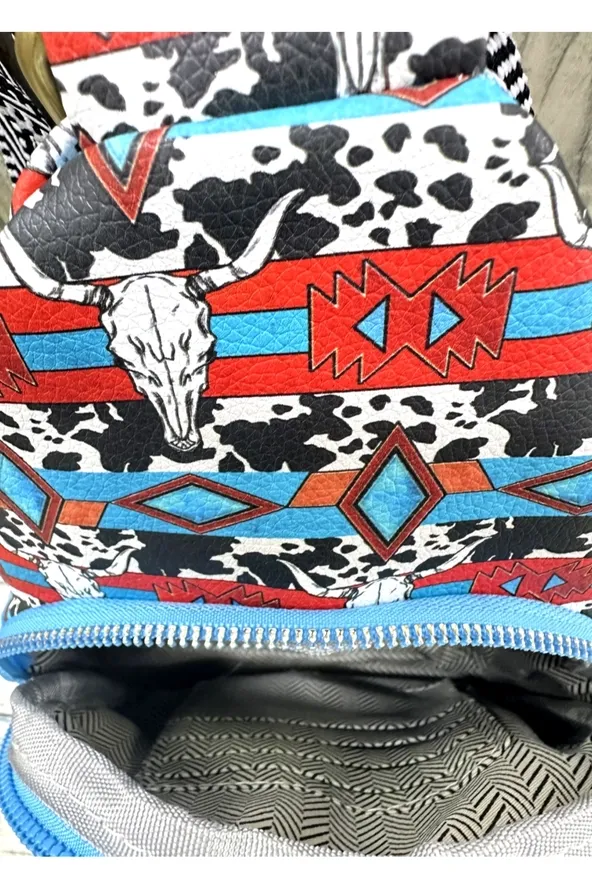 Cow Print Crossbody Sling Bag with Adjustable Strap