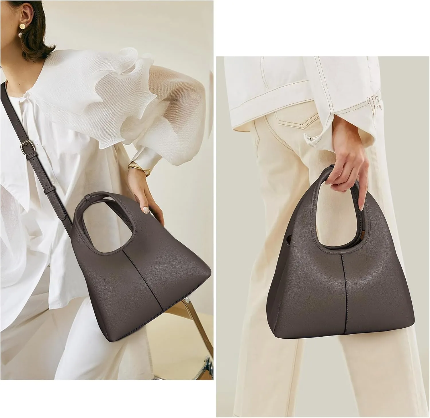 Crossbody Bag Top Handle Handbag for Women Trendy Purse Satchel Bags Pebble Leather Shoulder Bag Hobo Tote Handbag
